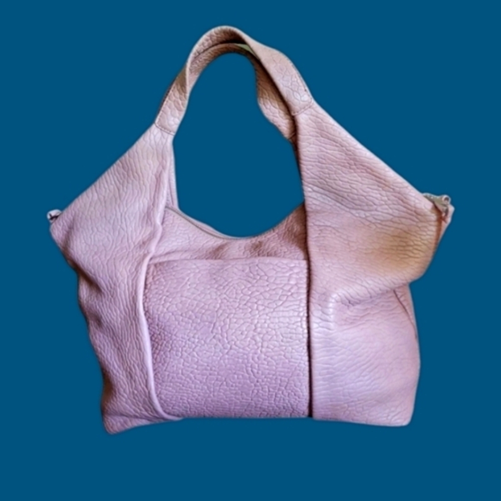 Vince CAMUTO Precious Blush Lambskin Steph Hobo Nappy Tote Bag